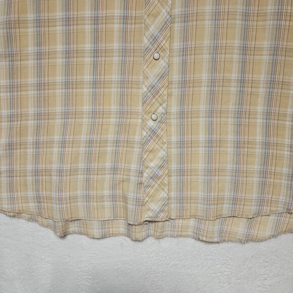 Vtg WRANGLER Shirt Mens SZ XL Western‎ Wear Short Sleeve Pearl Snap - Picture 3 of 6
